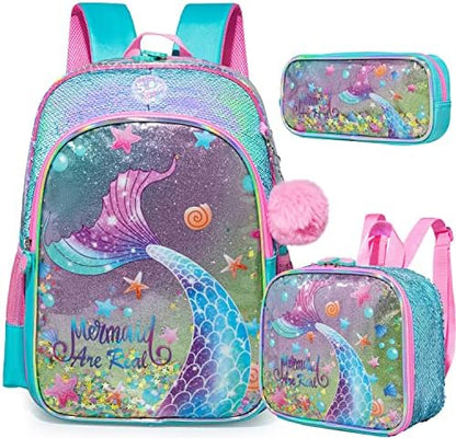Cute Backpack for Girls School Backpacks with Lunch Box for Elementary