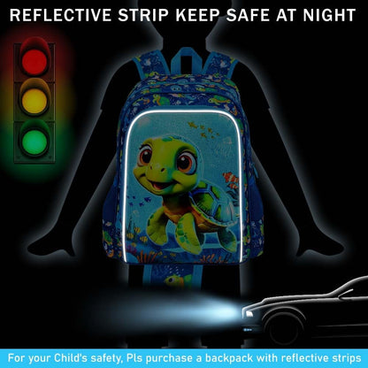 3pcs Backpack for Boys and Girls, 16” Kids Kindergarten Bookbag with Lunch Box, Cute Elementary Backpacks for Boy Girl