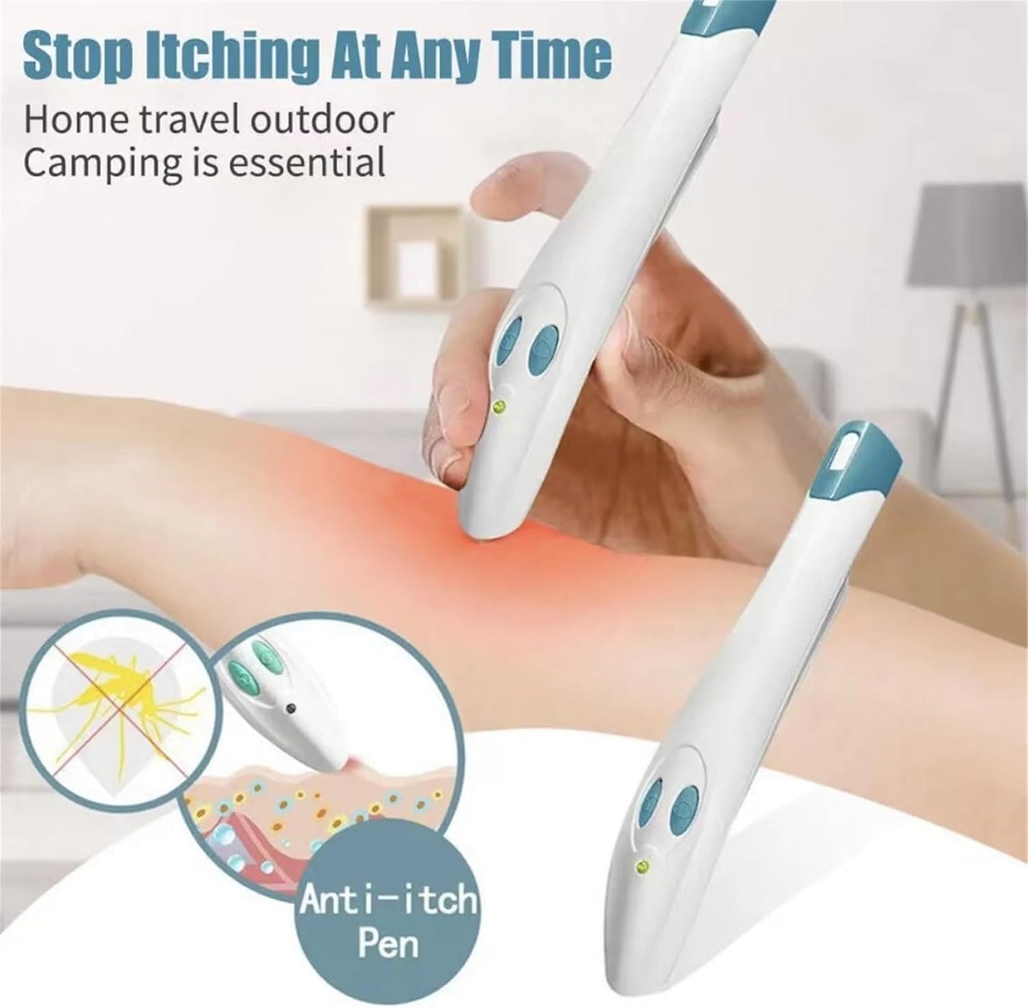 SJHKXAHY Insect Bite Healer Electronic Pen Device Chemical Free Effective for Irritating Insect Stings Lasting Relief Burning Swelling and Pain Anti-Itch Pen Heat Antipruritic Technology,One
