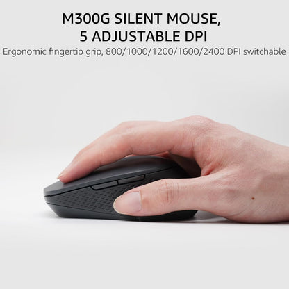RAPOO Keyboard and Mouse Wireless - 9010M Multi-Device Wireless Keyboard Mouse Combo, 2.4GHz/Bluetooth 5.0/4.0 Wireless Keyboard Mouse Set for Windows/Mac/Linux/Chrome, Support 4 Devices, Silent Click
