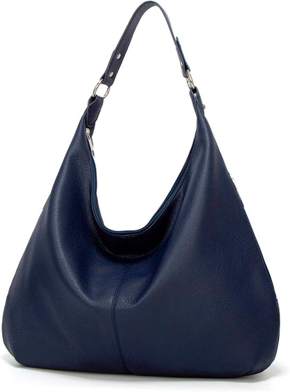 Ashioup Hobo Bags for Women Soft PU Leather Shoulder Bag Vintage Slouchy Handbag with Zipper