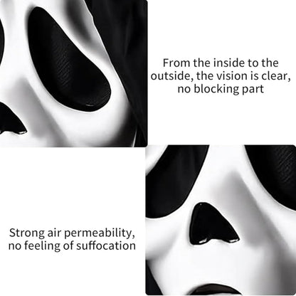 Ghost Face Mask Adult - Scream Mask Ghostface Halloween Costume, Scary Ghost Mask for Cosplay and Parties