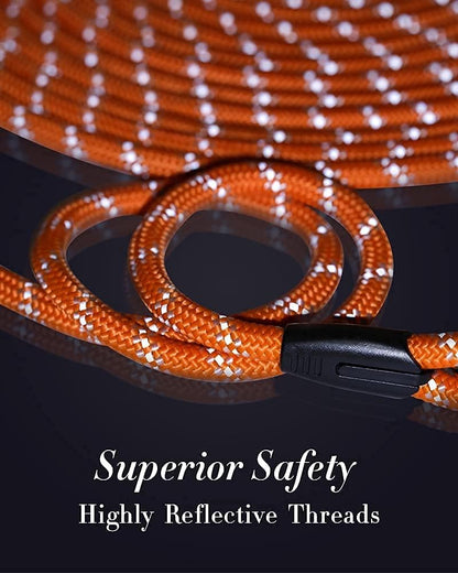 Long Rope Leash for Dog Training 10FT 16FT 30FT 50FT 100FT, Reflective Threads Check Cord Dog Leash Tie-Out Cable, Heavy Duty Dog Lead for Large Medium Small Dogs Outside Walking, Playing, Camping, or Yard