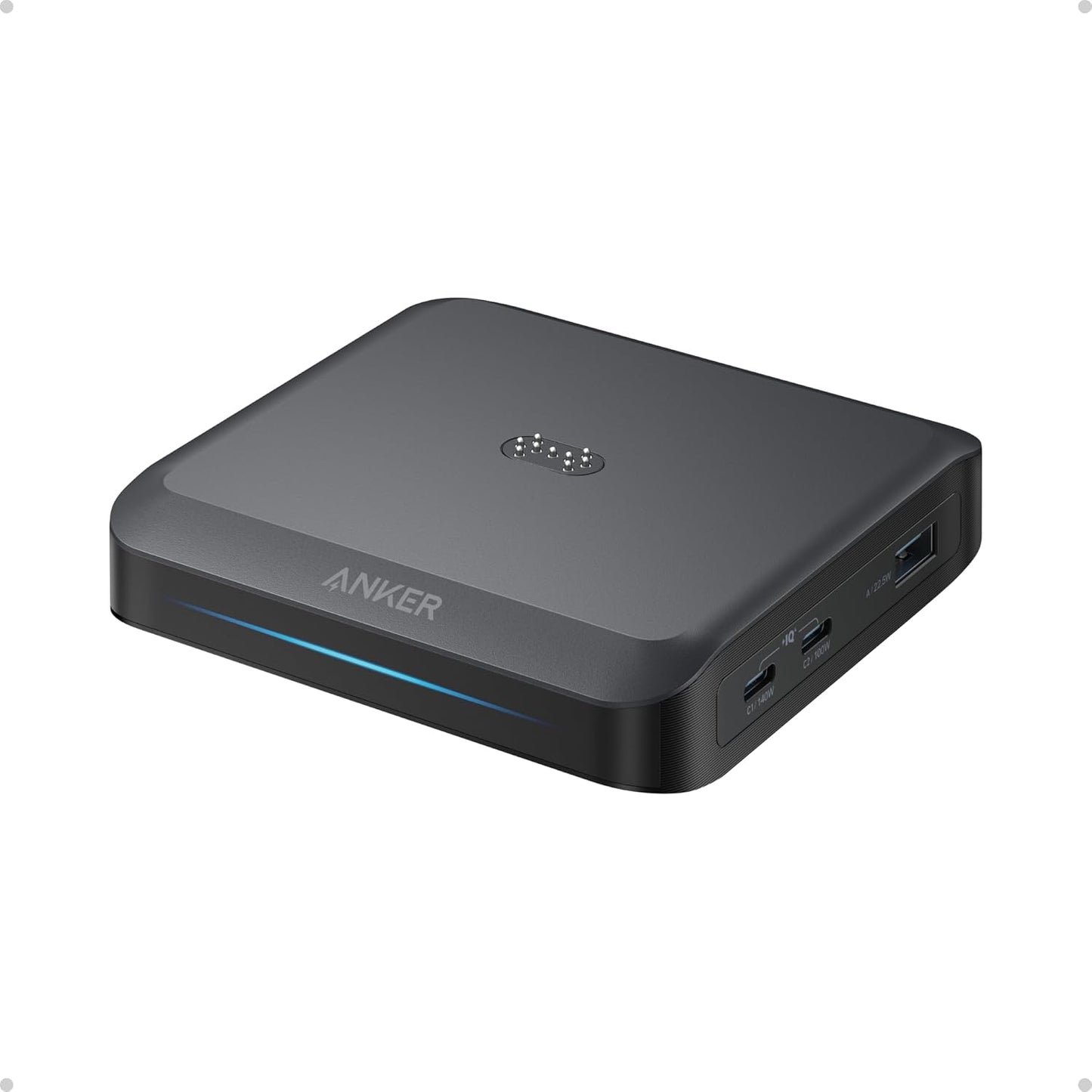 Anker Charging Base for Prime Power Banks with Pogo Pin, 150W Max | Powers Up to 4 Devices, for MacBook Pro / Air, Dell, iPhone 17 / 16 Series, Samsung, and More (Power Bank Not Included)