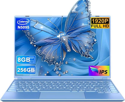 NOTODD Laptop 16" 12GB LPDDR4 512GB SSD Celeron N5095 Up to 2.9Ghz Quad-Core Win 11 PC 1920*1200 2K Screen Dual WIFI Support 2.5" HDD 1TB SSD Expand with Cooling Fan Numeric Keypad for Business-Blue