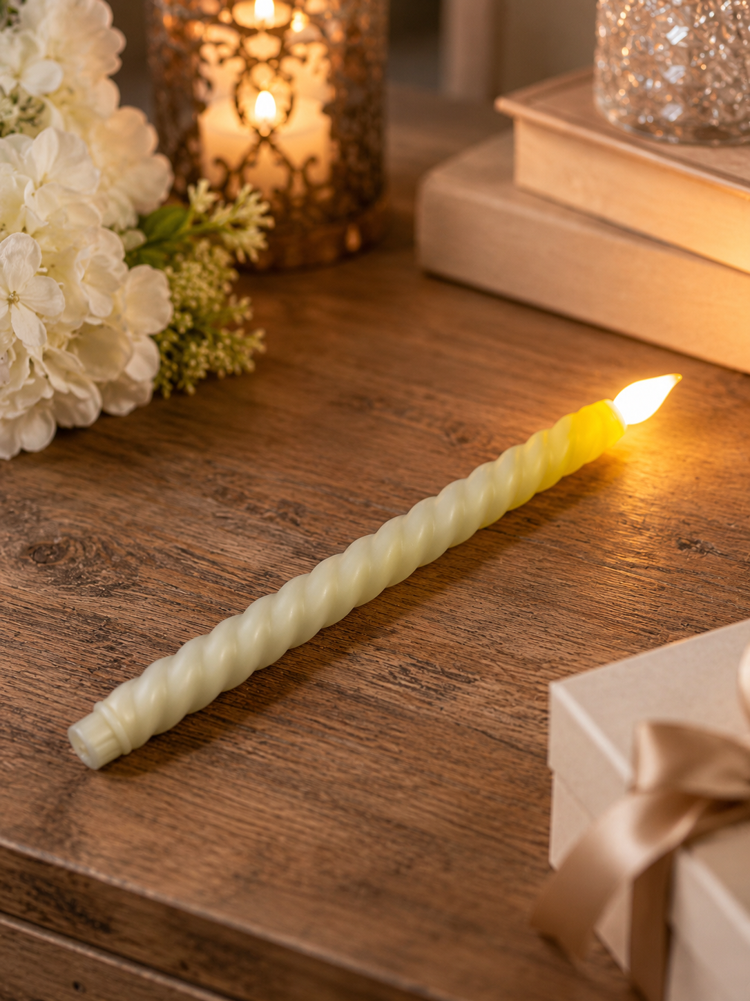 LED Spiral Candle – Luxury Decorative Light | Premium Home & Event Décor