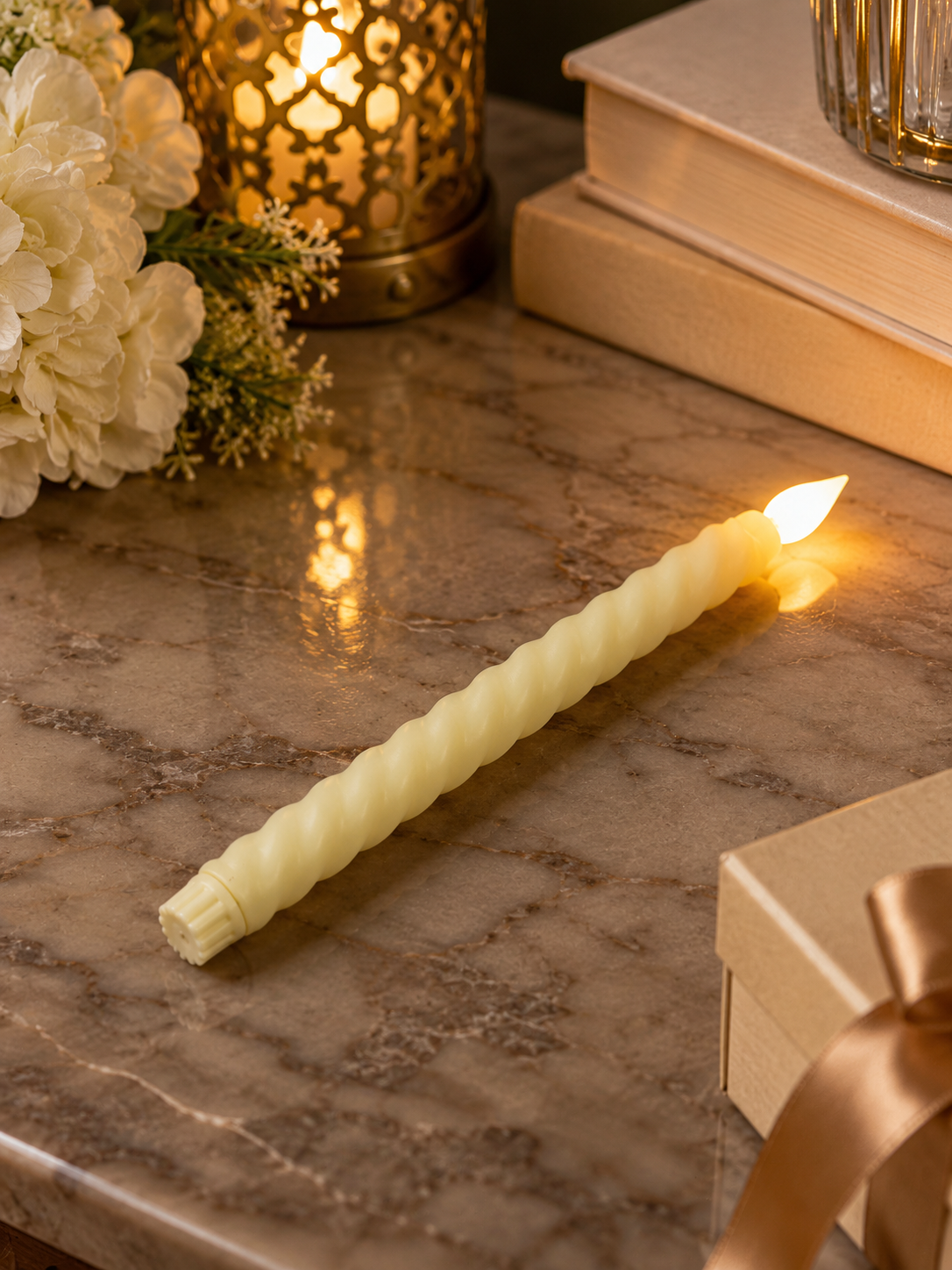 LED Spiral Candle – Luxury Decorative Light | Premium Home & Event Décor