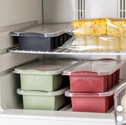 Trudeau Clever Cubes Silicone Freezer Molds with Lids, 5-pack