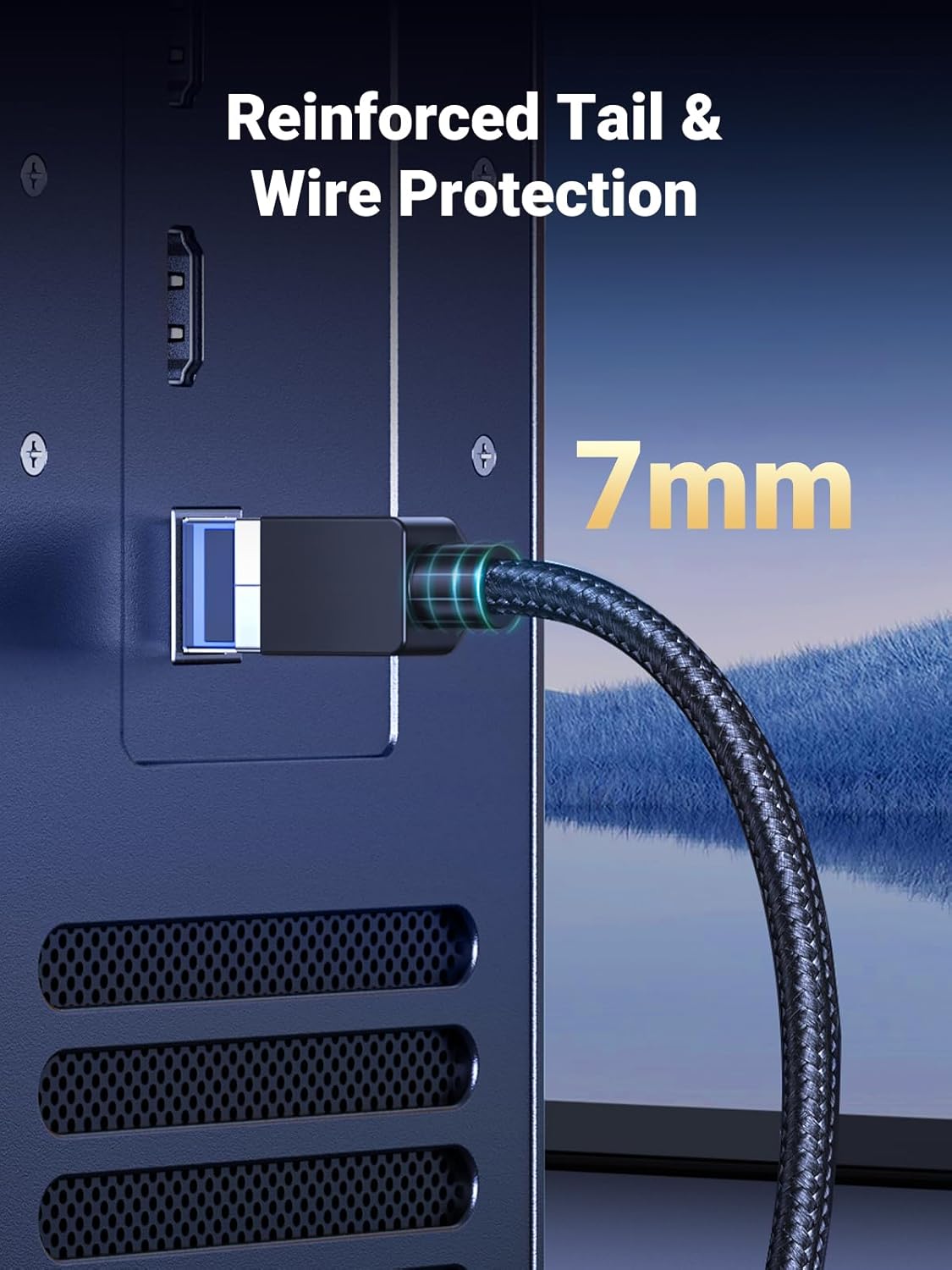 UGREEN Cat 8 Ethernet Cable High Speed 40Gbps 2000Mhz Network Shielded Cat8 Cable Braided Heavy Duty RJ45 LAN Cables Internet Cord Compatible for PS5, PS4, Xbox One, Modem, Router, 10ft