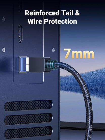 UGREEN Cat 8 Ethernet Cable High Speed 40Gbps 2000Mhz Network Shielded Cat8 Cable Braided Heavy Duty RJ45 LAN Cables Internet Cord Compatible for PS5, PS4, Xbox One, Modem, Router, 10ft