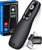 Presentation Clicker Wireless Presenter Remote for PowerPoint, RF 2.4GHz USB Powerpoint Clicker with Hyperlink & Volume Control PowerPoint Slide Advancer for Mac, Computer, Laptop