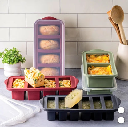 Trudeau Clever Cubes Silicone Freezer Molds with Lids, 5-pack