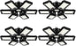 Aoretic LED Garage Lights Bulb 4 Pack -180W, 18000LM 6500K Led Shop Light with 6+1 Deformable Panels, Basement Barn Light Garage Ceiling Lights, E26/E27 for Garage, Warehouse, Shop, Basement