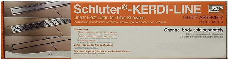 Schluter Systems Kerdi-Line 29/32" Frame, 23-5/8" Pure Grate Assembly (KL1IFG23EB60)