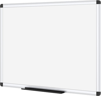 VIZ-PRO Magnetic Whiteboard 24x18 Inches – Dry Erase Board with Aluminum Frame – Wall-Mount Classroom & Office White Board