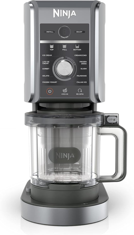 Ninja CREAMi Deluxe 11-in-1 Ice Cream and Frozen Treat Maker for Ice Cream, Sorbet, Frozen Drinks & More, with (2) XL Family Size Pint Containers, NC501C (Canadian Version) - PuriLite