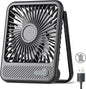 Koonie USB Desk Fan, Strong Wind Ultra Quiet Small Personal Fan with 180° Tilt Folding and 3 Speeds Adjustable, USB-C Corded Powered Mini USB Fan for Office Desktop Bedroom
