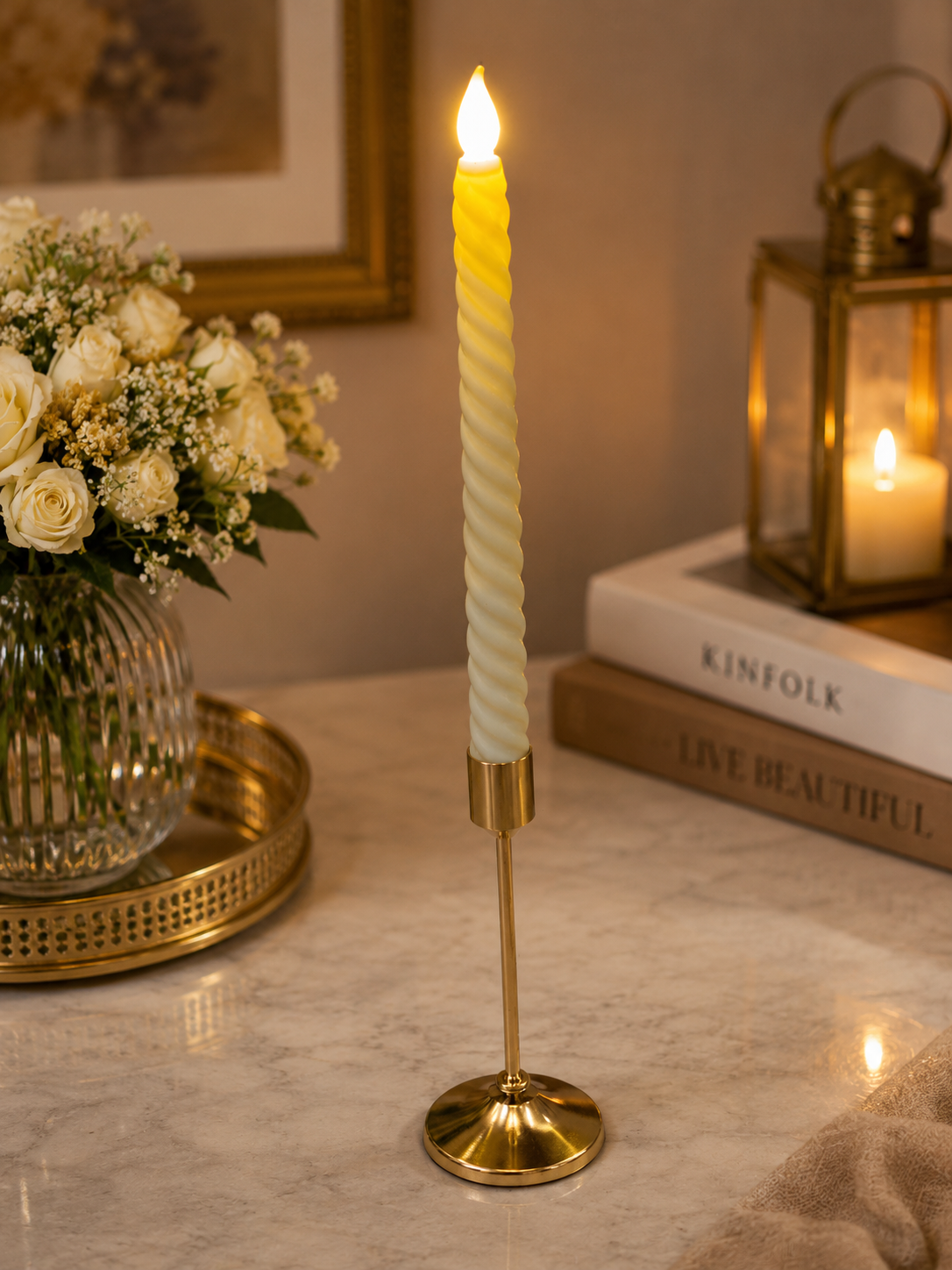 LED Spiral Candle – Luxury Decorative Light | Premium Home & Event Décor