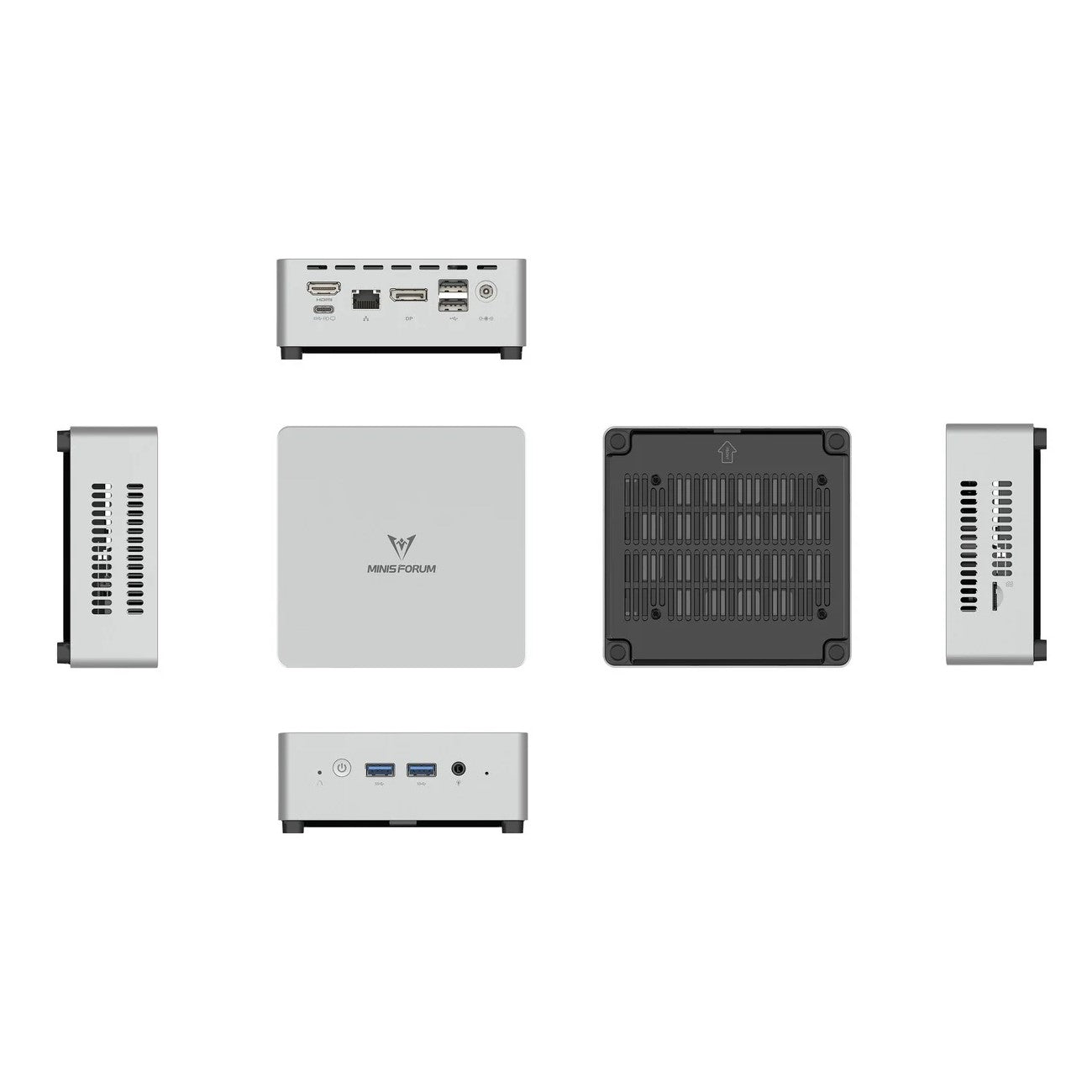 Minisforum - UN100L Mini PC - Intel N100, 16GB DDR5, 512GB SSD, Windows 11 Pro - Triple Display Support - PuriLite
