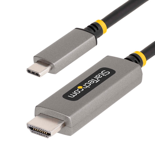 3.3ft (1m) USB-C to HDMI Adapter Cable, 8K 60Hz, 4K 144Hz, HDR10, USB Type-C to HDMI 2.1 Video Converter Cable, USB-C DP Alt Mode/USB4/Thunderbolt Compatible - USB-C Laptop to HDMI