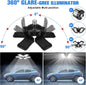 Aoretic LED Garage Lights Bulb 2 Pack -180W, 18000LM 6500K Led Shop Light with 6+1 Deformable Panels, Basement Barn Light Garage Ceiling Lights, E26/E27 for Garage, Warehouse, Shop, Basement