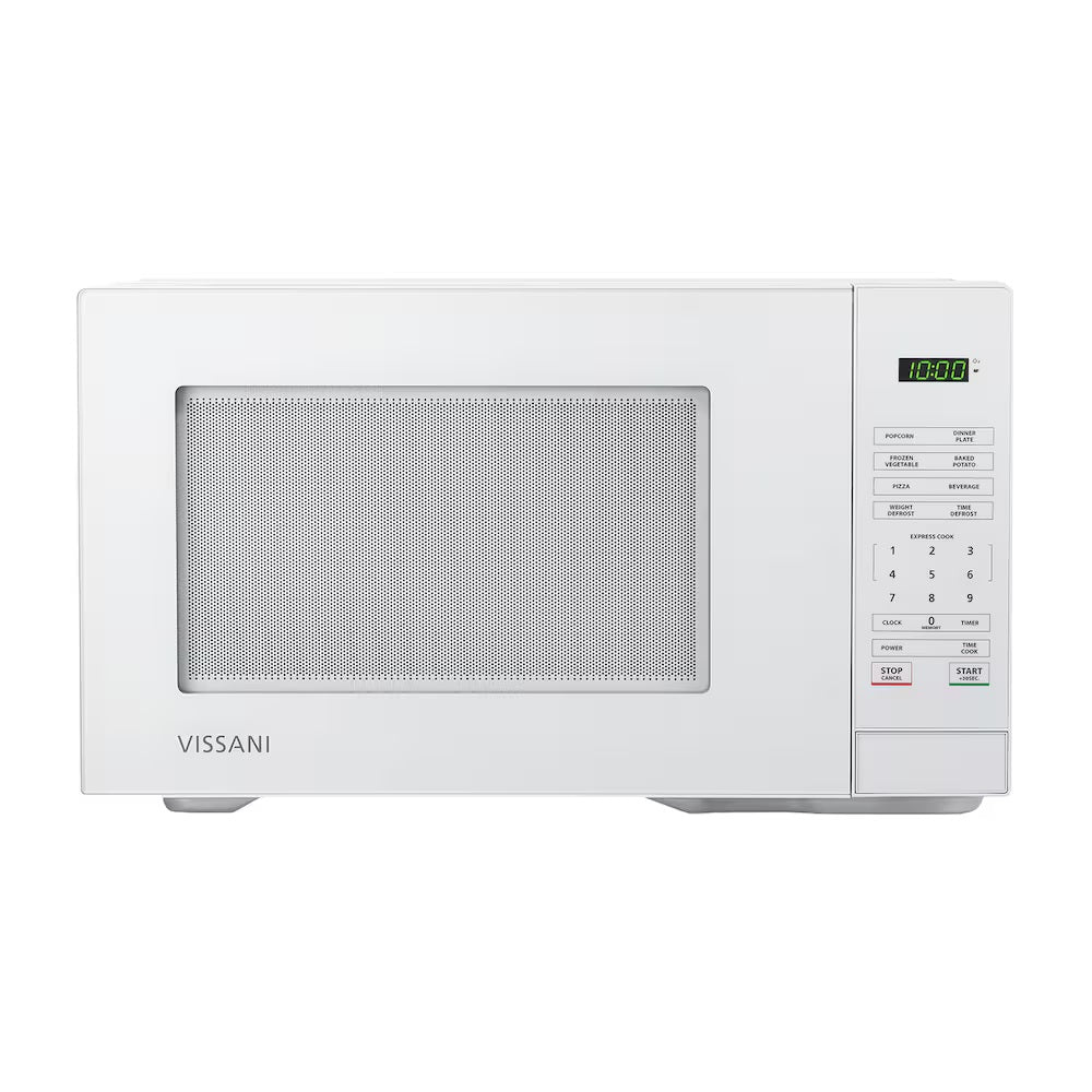 Vissani 1.1 cu. ft. Countertop Microwave Oven in White - PuriLite