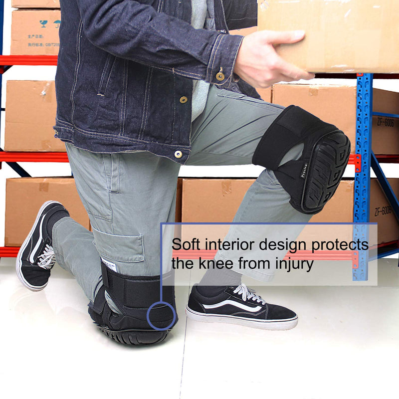 Knee Pads, Preciva Professional Gel Knee Pads for Work, Heavy Duty High Anti-Slip Straps and Double Gel Cushion Foam Padding Construction Tool Kneepads - Cleaning, Flooring, Gardening