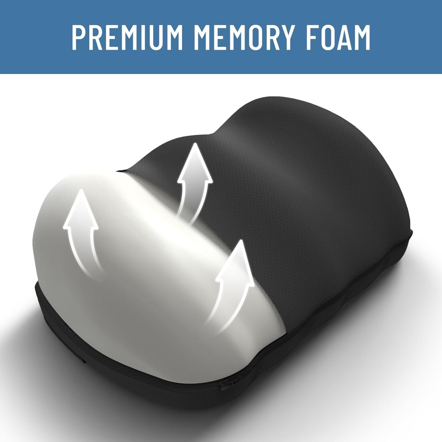 Everlasting Comfort Memory Foam Foot Rest – Ergonomic Under Desk Footstool with Massage Nodes, Non-Slip, Washable Cover