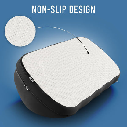 Everlasting Comfort Memory Foam Foot Rest – Ergonomic Under Desk Footstool with Massage Nodes, Non-Slip, Washable Cover