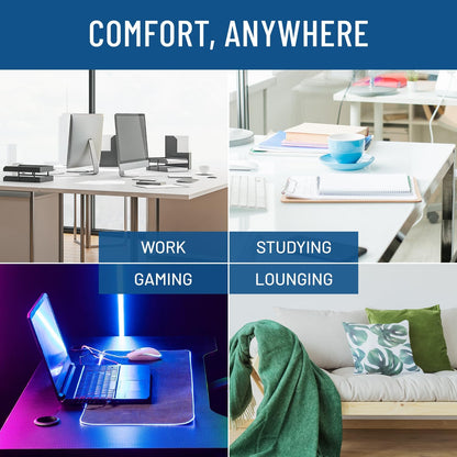 Everlasting Comfort Memory Foam Foot Rest – Ergonomic Under Desk Footstool with Massage Nodes, Non-Slip, Washable Cover