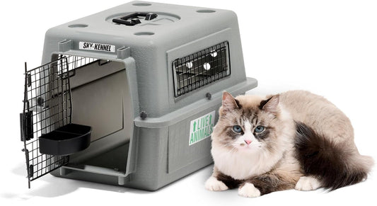 Petmate Sky Kennel - For Air and Travel, Airline Approved Dog Crate for Pets up to 15 lbs, Heavy Duty Dog Kennel, Made in the USA- 21 Inches - PuriLite