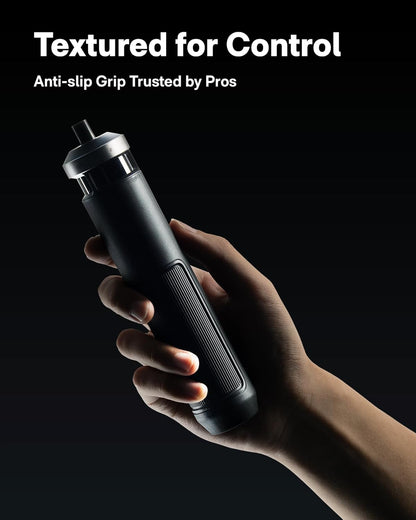 HOTO PixelDrive Electric Screwdriver – Smart Display Cordless Screwdriver with 6 Torque Settings, 30 Bits, LED Light & USB-C Rechargeable Battery