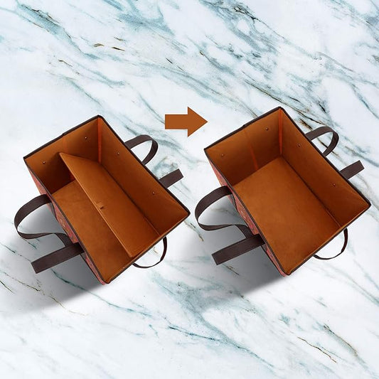 Reusable Grocery Bags Set Durable Heavy Duty Tote Bag Collapsible Grocery Shopping Box Bag with Reinforced Bottom