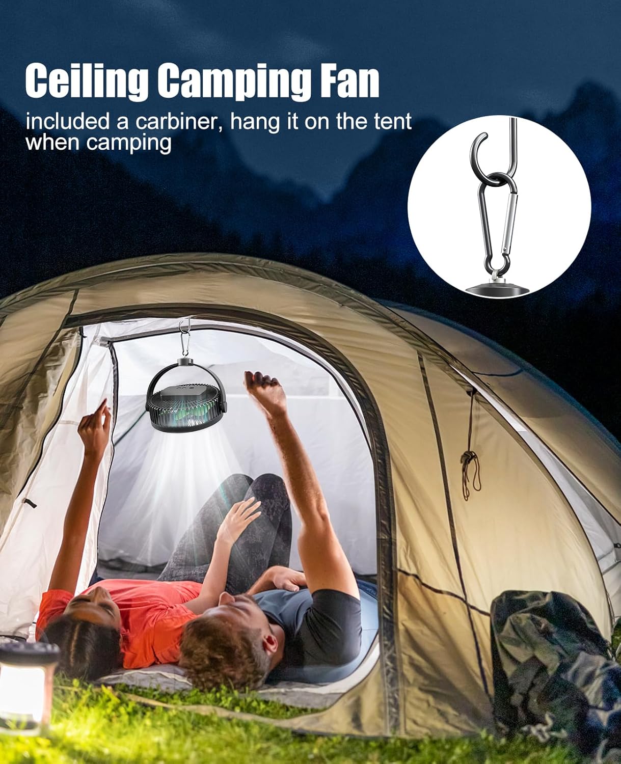 10000 mAh Pedestal Fan with 8.5'' Size - 4 Speeds Portable Desk Fan with Adjustable Height, Rechargeable Standing Fan, Quiet Air Circulator for Home, Office, and Outdoor Use