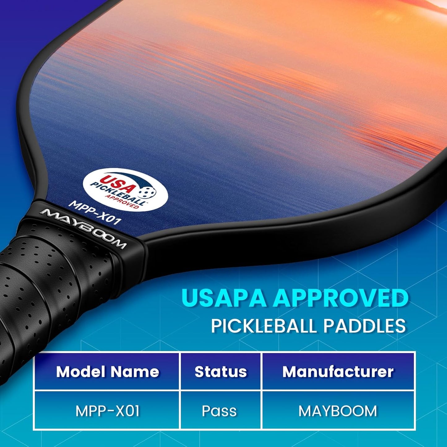 Pickleball Paddles Set of 2 or 4, USAPA Approved Pickleball Paddles Set with 4 Pickle Balls and Carry Bag, Fiberglass Rackets 2 Pack Gifts for Beginners&Pros