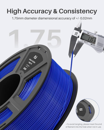 ELEGOO PLA Filament 1.75mm Black 1KG, 3D Printer Filament Dimensional Accuracy +/- 0.02mm, 1kg Spool(2.2lbs) Fit Most FDM 3D Printers