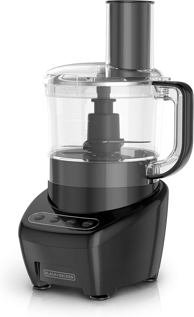 BLACK+DECKER 3-in-1 8-Cup Food Processor, Mutlifunctional and Dishwasher Safe, Black 450W, FP4200BC