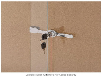 Global Industrial™ Enclosed Cork Bulletin Board with Sliding Doors, 72"W x 48"H
