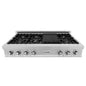ZLINE 48 in. Legacy Gas Rangetop with 7 Burners and Porcelain Cooktop in Satin Stainless Steel RTS-48