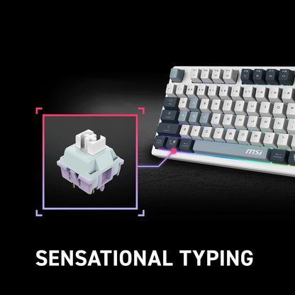 MSI Forge GK600 TKL Mechanical Gaming Keyboard – Wireless Gaming Keyboard – Gaming Keyboard with Smart Display – RGB Backlit – Hot-Swappable Linear Switches - PuriLite