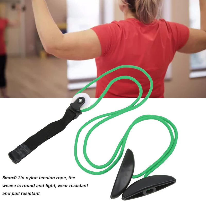 Shoulder Pulley, Home over Door Pulley Portable Door Band Resistances Workout Equipment for Alleviate Shoulder Pain and Physical Therapy (Green)