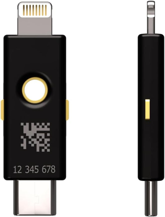 Yubico - YubiKey 5Ci - Multi-Factor authentication (MFA) Security Key for Android/PC/iPhone, Dual connectors for Lighting/USB-C, FIDO Certified - PuriLite