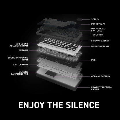 MSI Forge GK600 TKL Mechanical Gaming Keyboard – Wireless Gaming Keyboard – Gaming Keyboard with Smart Display – RGB Backlit – Hot-Swappable Linear Switches - PuriLite