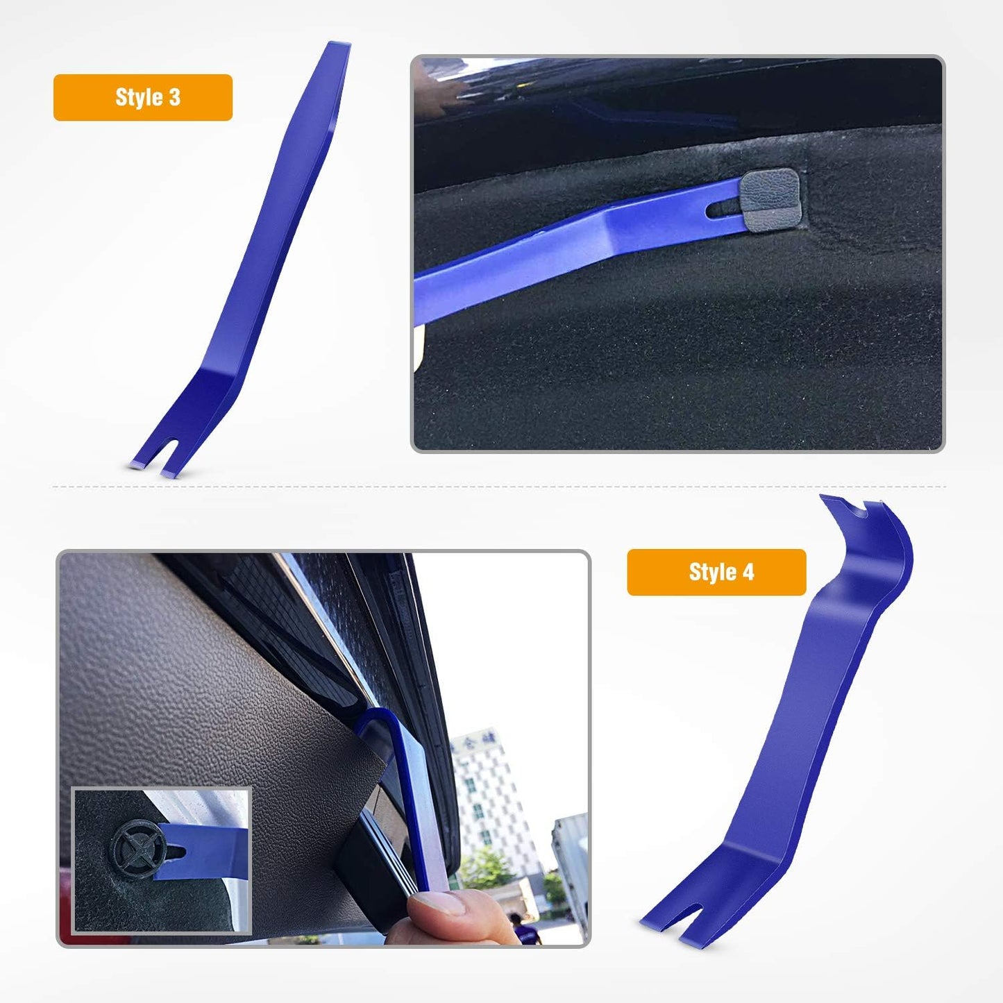 5PCS Auto Trim Removal Tool Kit No-Scratch Pry Tool Kit for Car Door Clip Panel & Audio Dashboard Dismantle -5PCS