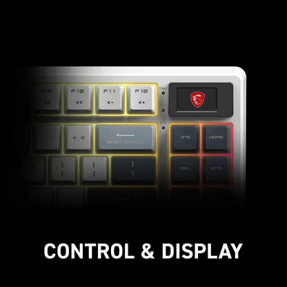 MSI Forge GK600 TKL Mechanical Gaming Keyboard – Wireless Gaming Keyboard – Gaming Keyboard with Smart Display – RGB Backlit – Hot-Swappable Linear Switches - PuriLite