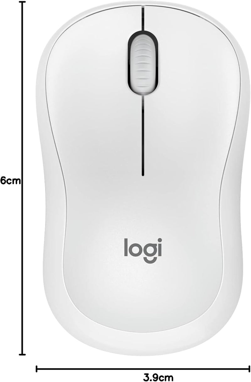 Logitech M240 Silent Bluetooth Mouse, Wireless, Compact, Portable, Smooth Tracking, 18-Month Battery, for Windows, macOS, ChromeOS, Compatible with PC, Mac, Laptop, Tablets - Off White