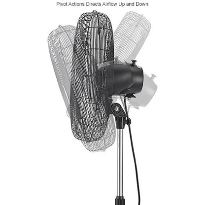 Global Industrial™ 18" Industrial Pedestal Oscillating Fan, 4,550 CFM, 1/6 HP
