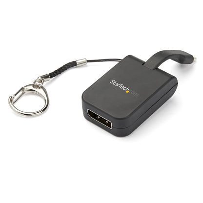 Compact USB C to DisplayPort 1.4 Adapter - 8K 60Hz/4K USB-C to DP Video Converter w/ Keychain Ring - USB Type-C DP Alt Mode (HBR3 HDR DSC) to DP Monitor Dongle - TB3 Compatible