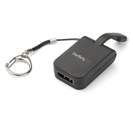 Compact USB C to DisplayPort 1.4 Adapter - 8K 60Hz/4K USB-C to DP Video Converter w/ Keychain Ring - USB Type-C DP Alt Mode (HBR3 HDR DSC) to DP Monitor Dongle - TB3 Compatible
