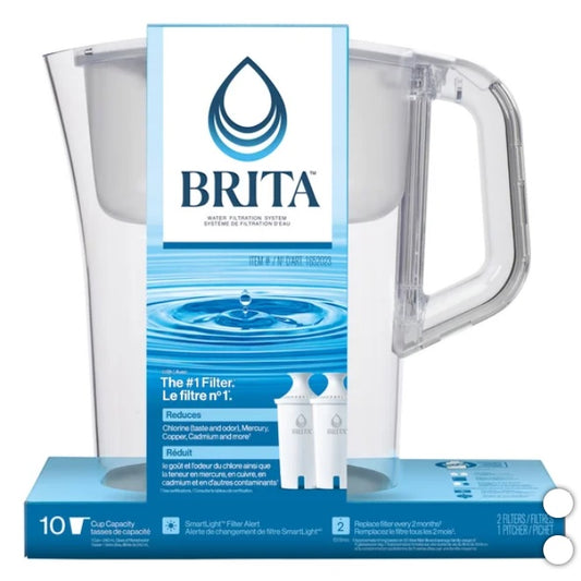 Brita Champlain 2.4 L (10-cup) Pitcher with 2 Filters